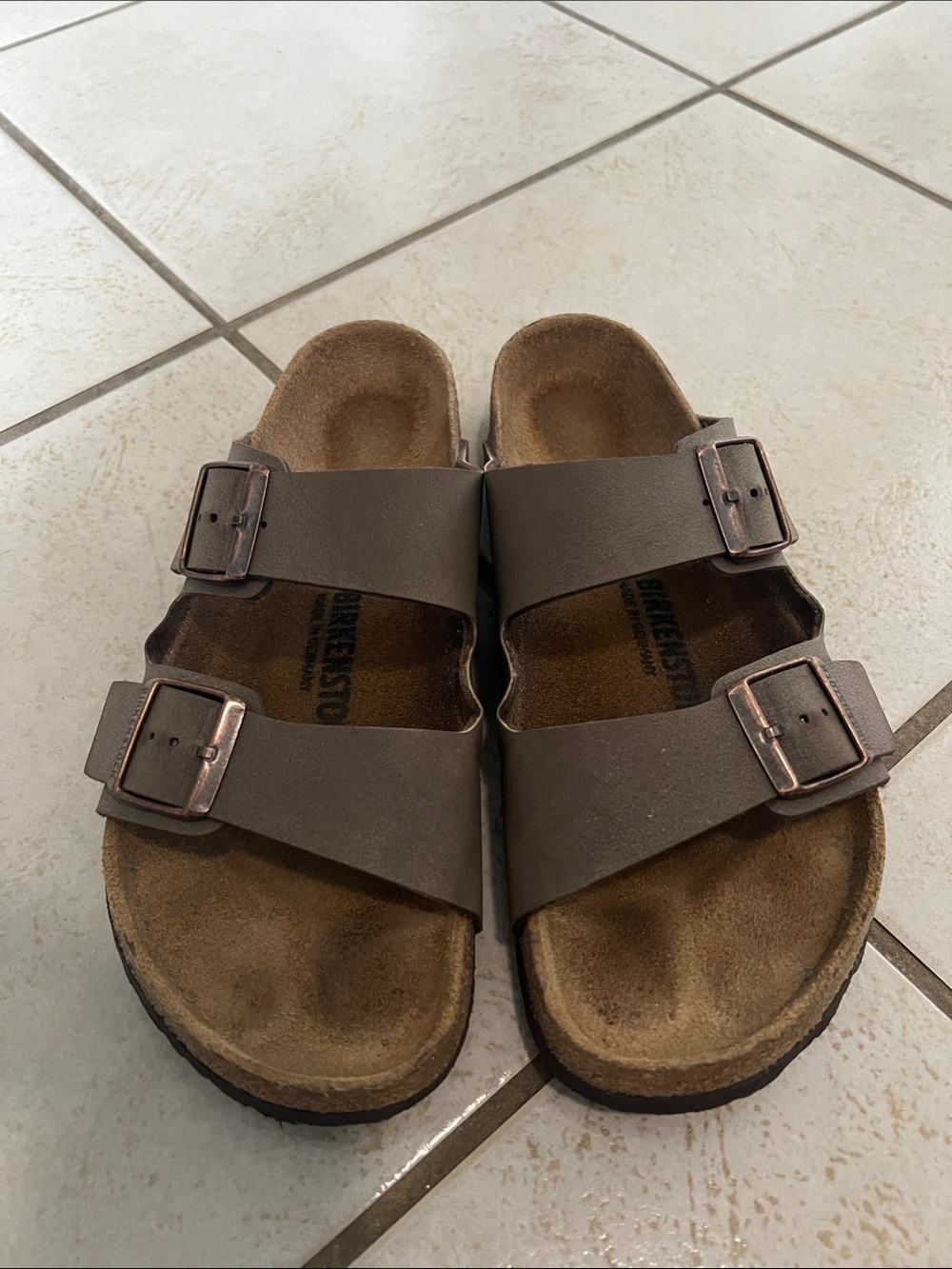Birkenstock Brown Two-Strap Sandals